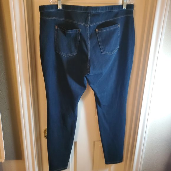 Ladies Extra Large Stretch Faux Skinny Jeans XL - Picture 4 of 6